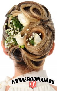 Свадебные причёски с цветами
